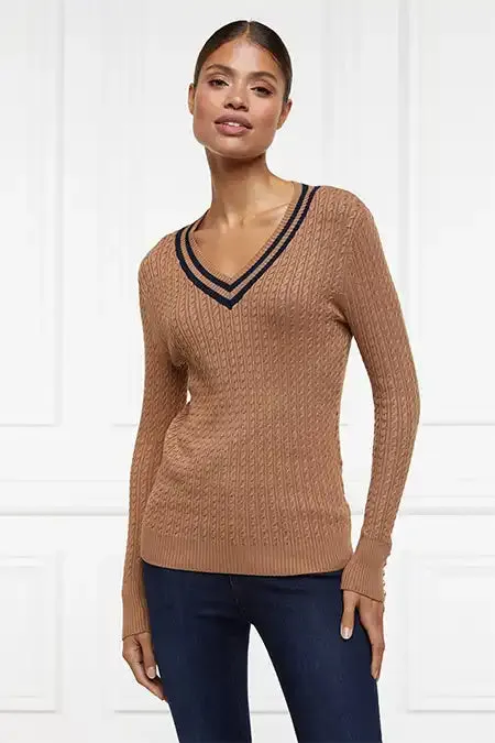 Holland Cooper Knitwear Women Zoe Knit Dark Camel Marl Holland Cooper Knitwear Women Zoe Knit Dark Camel Marl