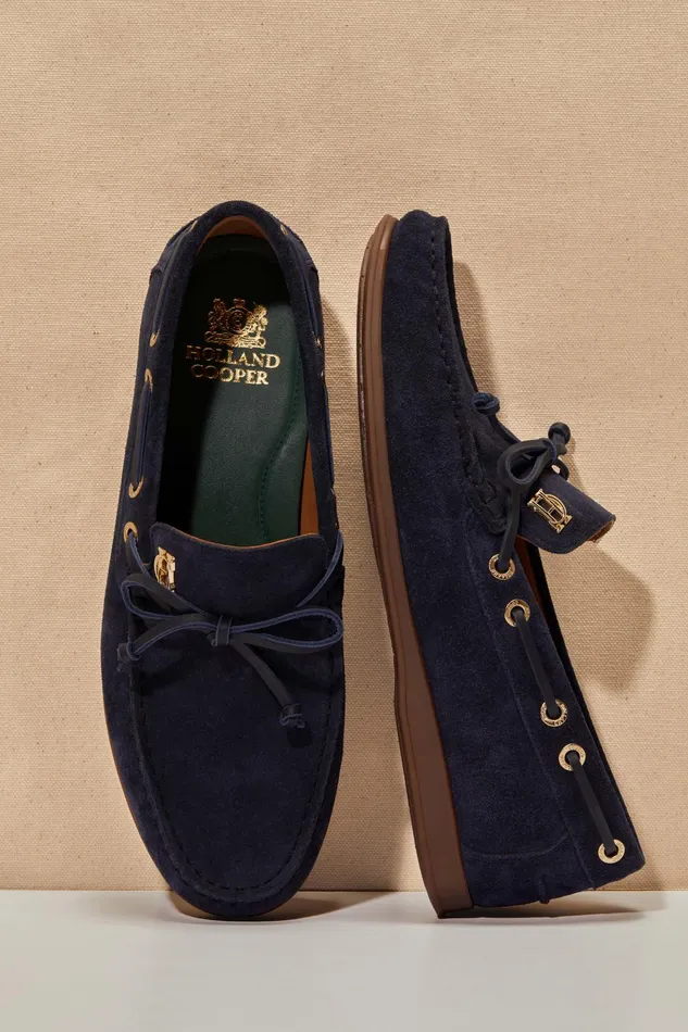 Holland Cooper Loafers Women Deck Shoe Ink Navy