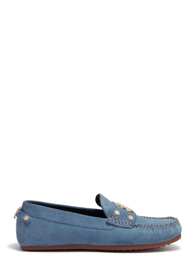 Holland Cooper Loafers Women The Driving Loafer Soft Blue