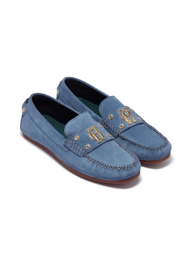 Holland Cooper Loafers Women The Driving Loafer Soft Blue Holland Cooper Loafers Women The Driving Loafer Soft Blue