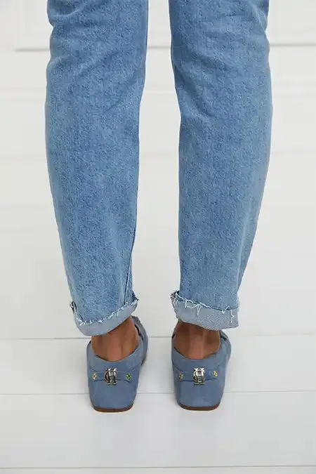 Holland Cooper Loafers Women The Driving Loafer Soft Blue Holland Cooper Loafers Women The Driving Loafer Soft Blue