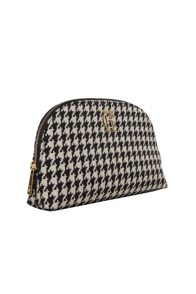 Holland Cooper Makeup Bags Women Chelsea Makeup Bag Ecru Houndstooth Holland Cooper Makeup Bags Women Chelsea Makeup Bag Ecru Houndstooth
