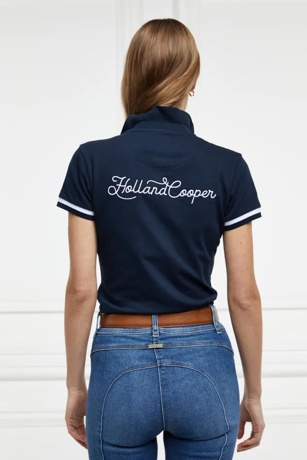 Holland Cooper Polo Shirts Women Classic Polo Shirt Ink Navy Holland Cooper Polo Shirts Women Classic Polo Shirt Ink Navy