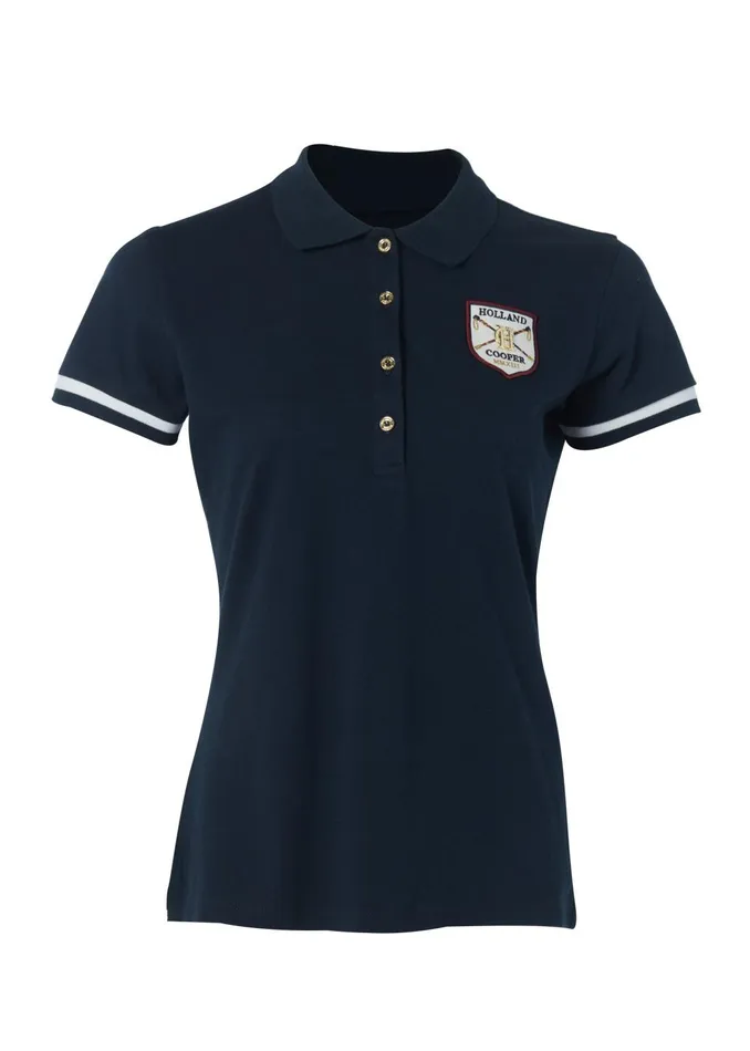 Holland Cooper Polo Shirts Women Classic Polo Shirt Ink Navy Holland Cooper Polo Shirts Women Classic Polo Shirt Ink Navy