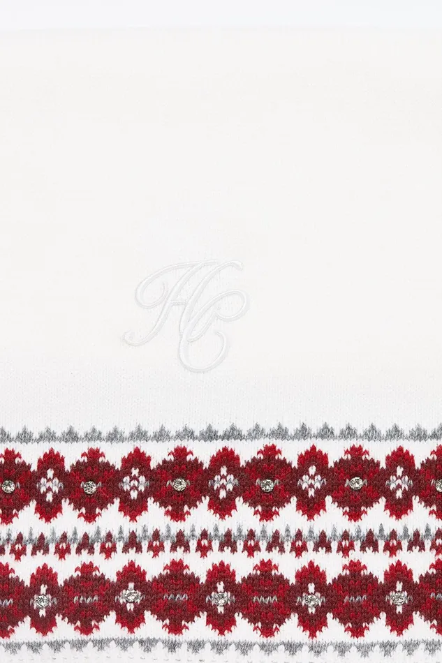 Holland Cooper Scarves Women Jennifer Fairisle Scarf Natural Holland Cooper Scarves Women Jennifer Fairisle Scarf Natural