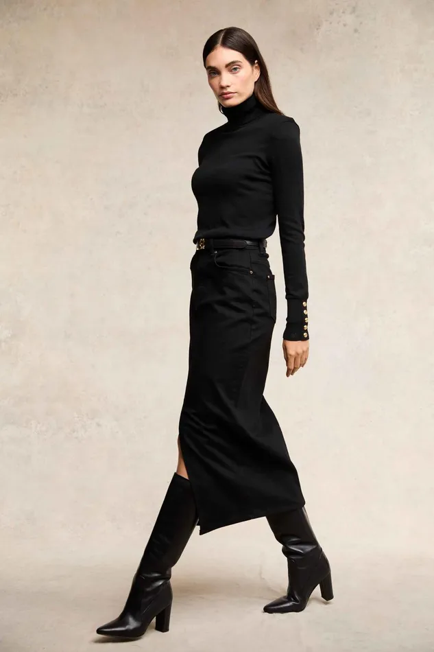 Holland Cooper Skirts Women Denim Maxi Skirt