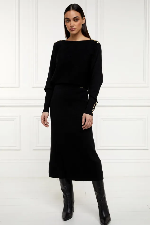 Holland Cooper Skirts Women Leyla Knitted Skirt Black