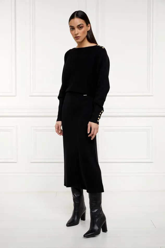 Holland Cooper Skirts Women Leyla Knitted Skirt Black Holland Cooper Skirts Women Leyla Knitted Skirt Black