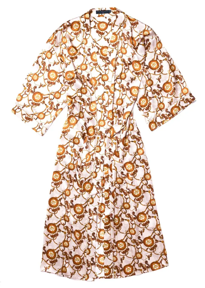 Holland Cooper Sleepwear Women Silk Full Length Dressing Gown Blush