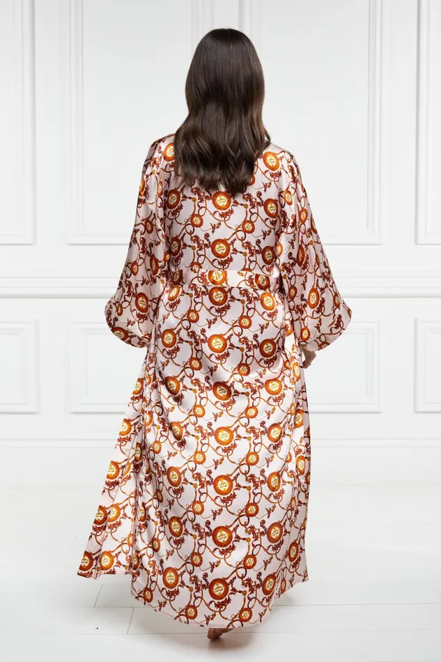 Holland Cooper Sleepwear Women Silk Full Length Dressing Gown Blush Holland Cooper Sleepwear Women Silk Full Length Dressing Gown Blush