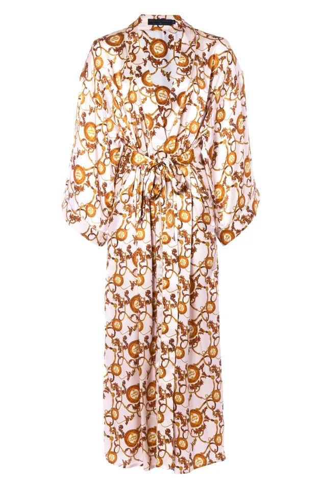 Holland Cooper Sleepwear Women Silk Full Length Dressing Gown Blush Holland Cooper Sleepwear Women Silk Full Length Dressing Gown Blush