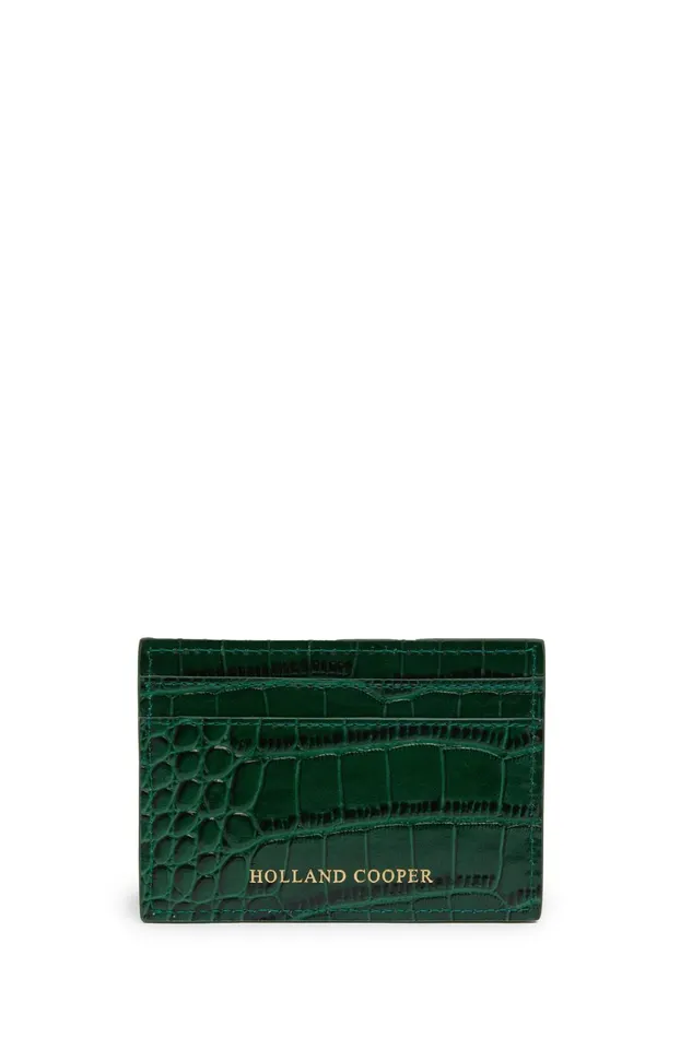 Holland Cooper Small Leather Goods WomenMen Chelsea Card Holder Emerald Croc Holland Cooper Small Leather Goods WomenMen Chelsea Card Holder Emerald Croc