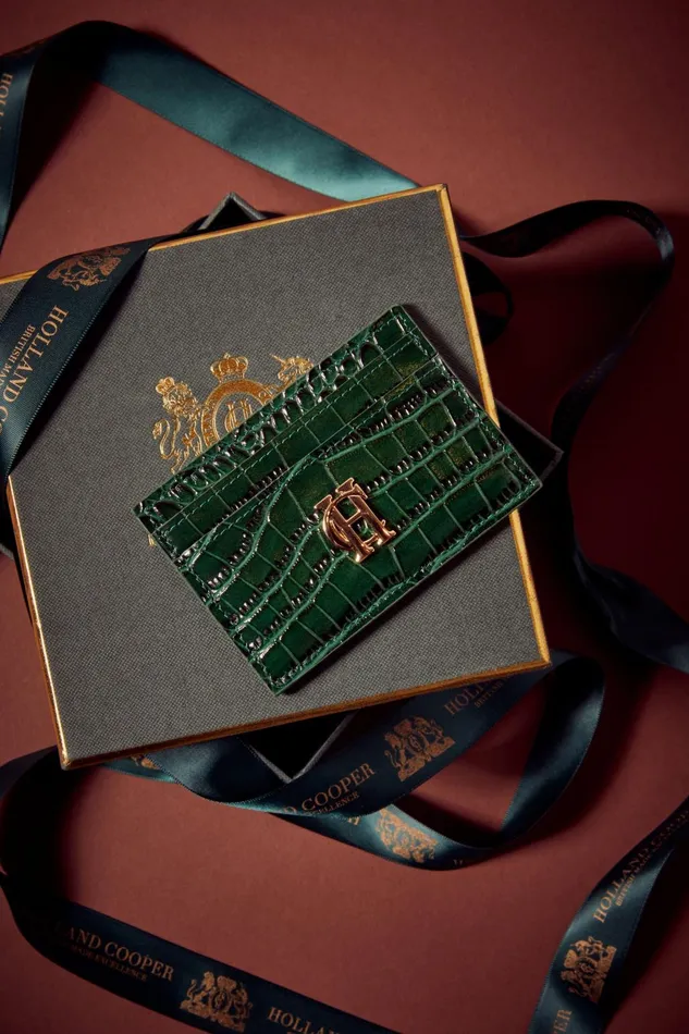 Holland Cooper Small Leather Goods WomenMen Chelsea Card Holder Emerald Croc Holland Cooper Small Leather Goods WomenMen Chelsea Card Holder Emerald Croc