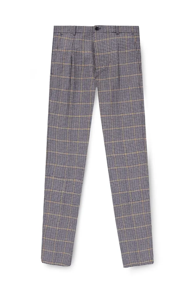 Holland Cooper Tailored Trousers Men The Classic Trouser Prince Of Wales Navy Holland Cooper Tailored Trousers Men The Classic Trouser Prince Of Wales Navy