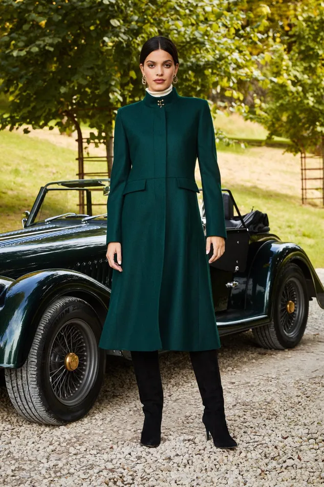 Holland Cooper Tailoring Women Dowdeswell Coat Emerald