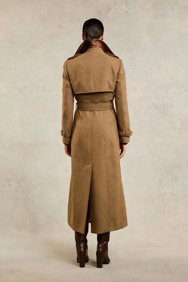 Holland Cooper Tailoring Women Full Length Marlborough Trench Coat Tawny