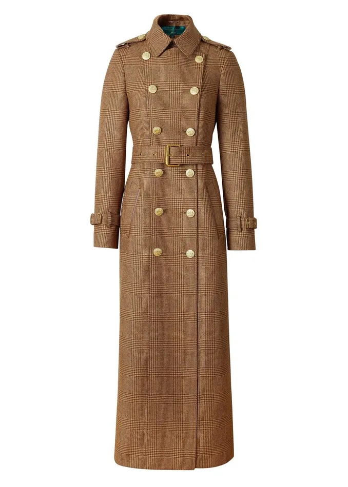 Holland Cooper Tailoring Women Full Length Marlborough Trench Coat Tawny