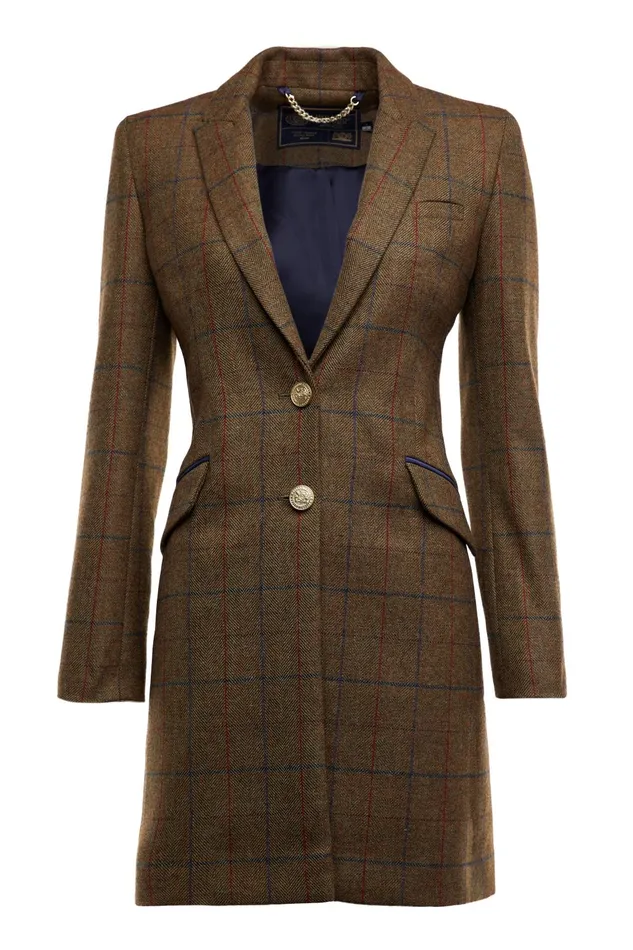 Holland Cooper Tailoring Women Highgrove Coat Glen Green