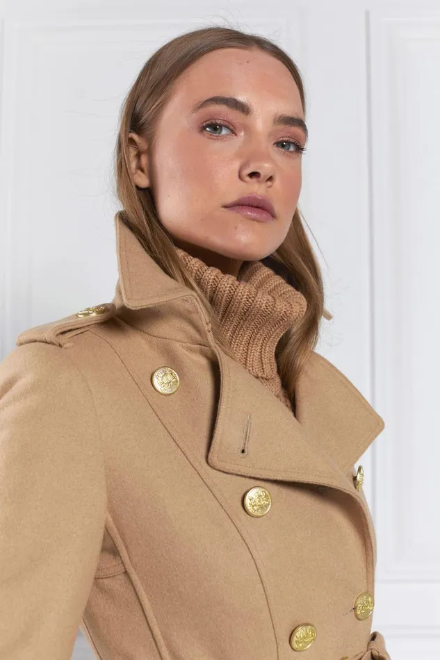 Holland Cooper Tailoring Women Marlborough Trench Coat Camel