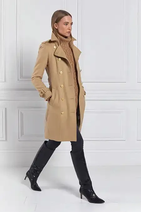 Holland Cooper Tailoring Women Marlborough Trench Coat Camel