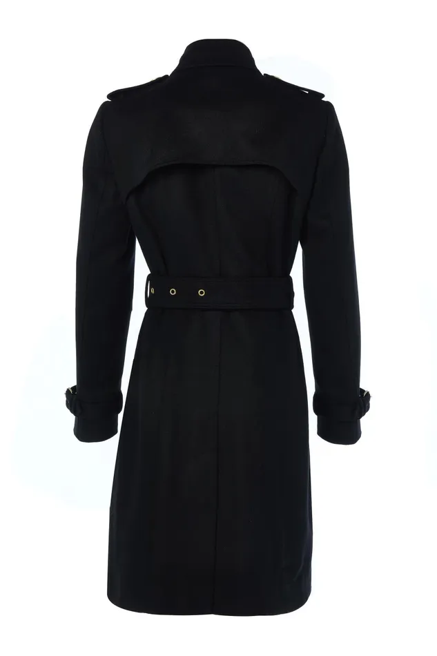 Holland Cooper Tailoring Women Marlborough Trench Coat Soft Black