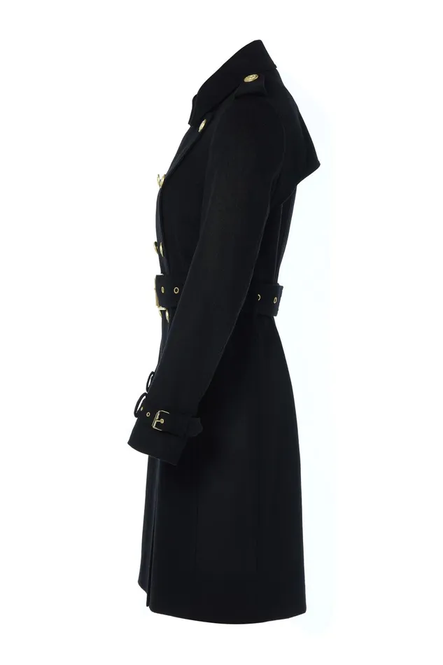 Holland Cooper Tailoring Women Marlborough Trench Coat Soft Black