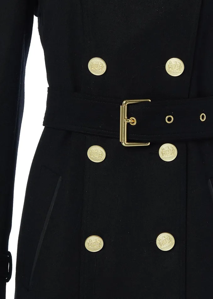 Holland Cooper Tailoring Women Marlborough Trench Coat Soft Black