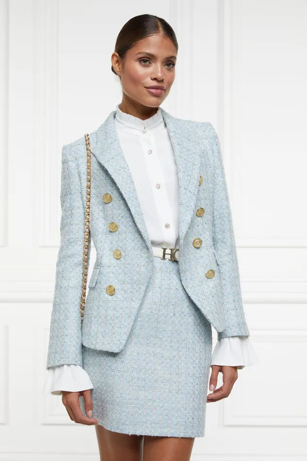 Holland Cooper Tailoring Women Regency Skirt Sky Blue Boucle Holland Cooper Tailoring Women Regency Skirt Sky Blue Boucle