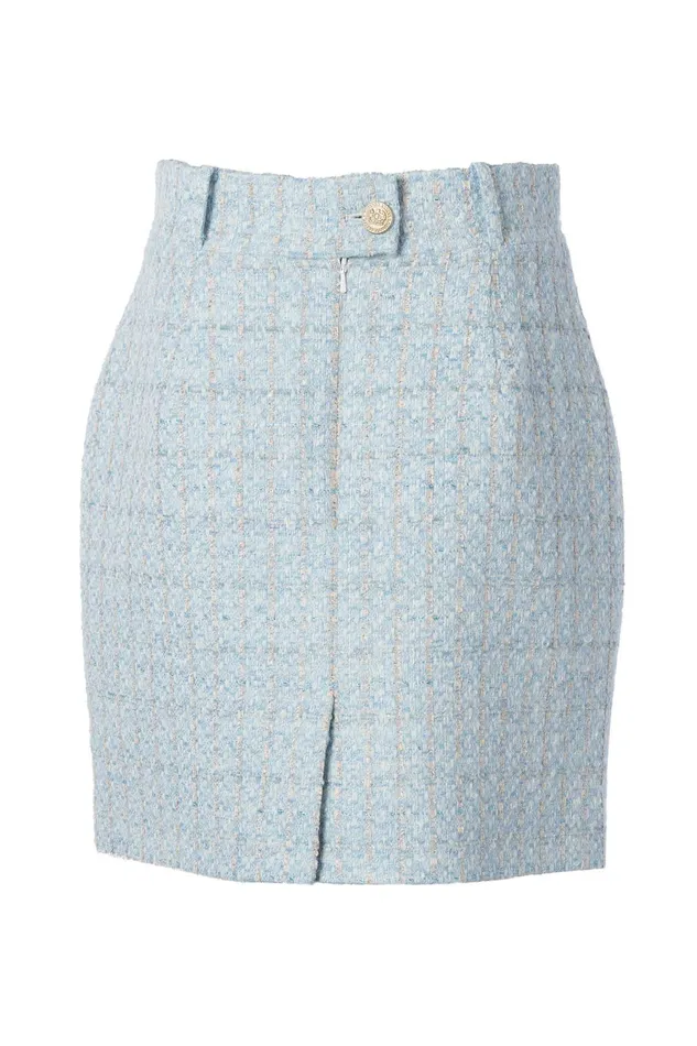 Holland Cooper Tailoring Women Regency Skirt Sky Blue Boucle Holland Cooper Tailoring Women Regency Skirt Sky Blue Boucle