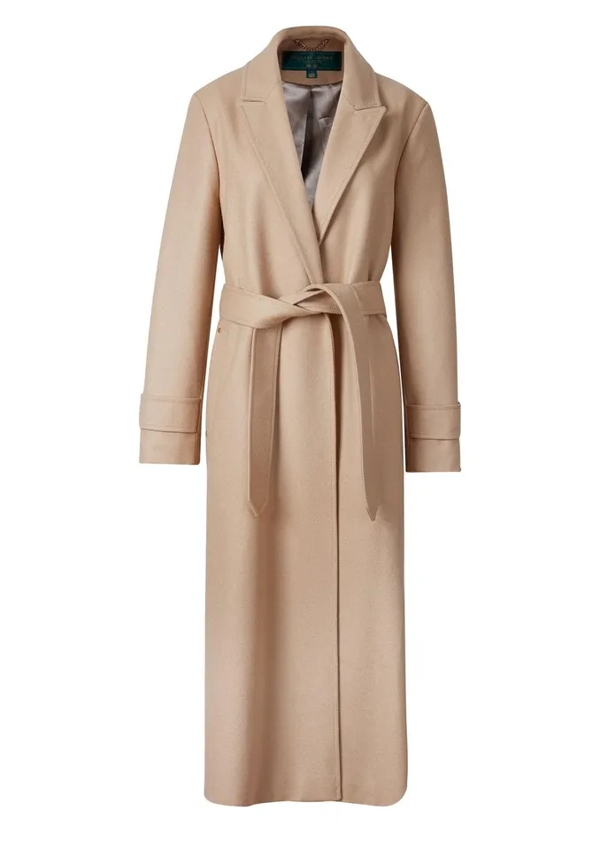 Holland Cooper Tailoring Women Wrap Coat Camel
