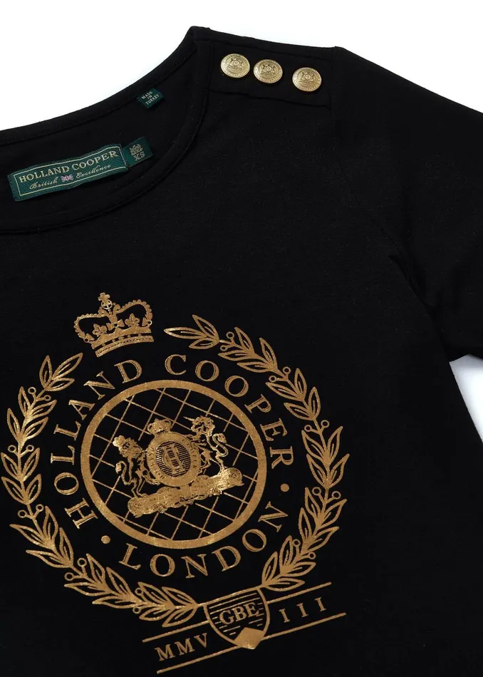 Holland Cooper Tees Women Ornate Crest Tee Holland Cooper Tees Women Ornate Crest Tee
