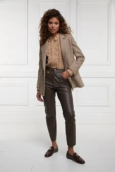 Holland Cooper Trousers Women Dunwick Faux Leather Pant Holland Cooper Trousers Women Dunwick Faux Leather Pant