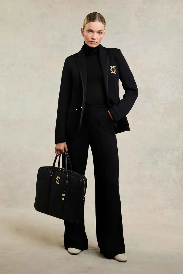 Holland Cooper Trousers Women Wide Leg Pant Black Black Holland Cooper Trousers Women Wide Leg Pant Black Black