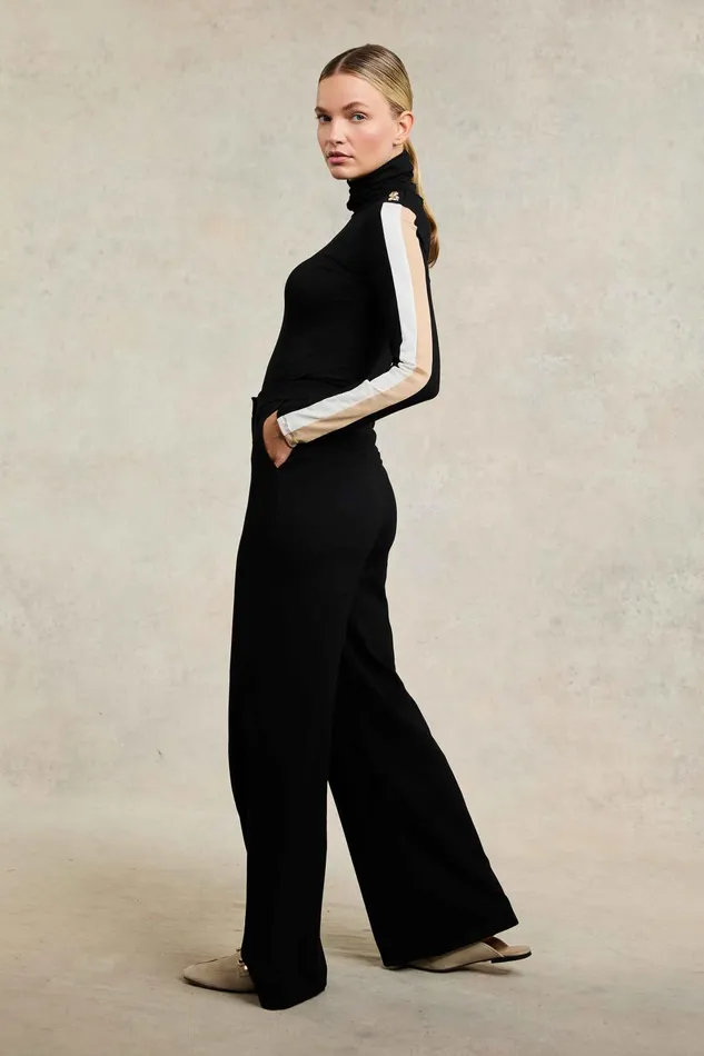 Holland Cooper Trousers Women Wide Leg Pant Black Black Holland Cooper Trousers Women Wide Leg Pant Black Black