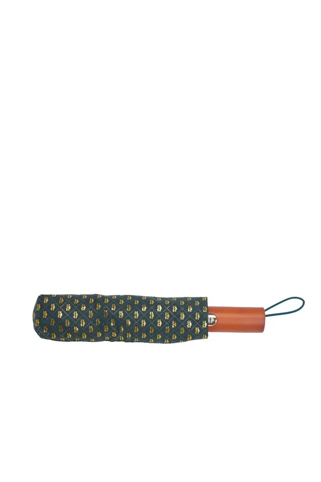 Holland Cooper Umbrellas Mini HC Umbrella Green Holland Cooper Umbrellas Mini HC Umbrella Green