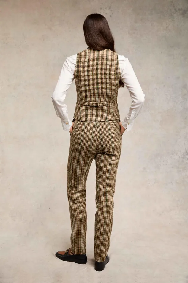 Holland Cooper Waistcoats Women Hampton Waistcoat Hailes Green Tweed