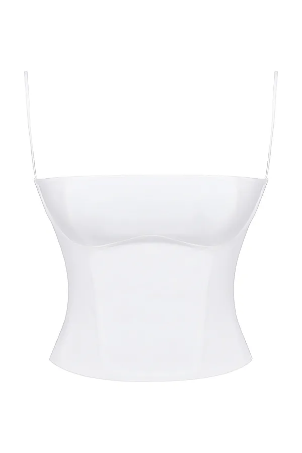 House Of CB AudetteWhite Structured Corset White Women Tops