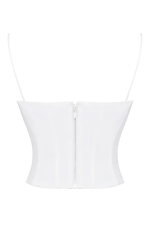 House Of CB AudetteWhite Structured Corset White Women Tops