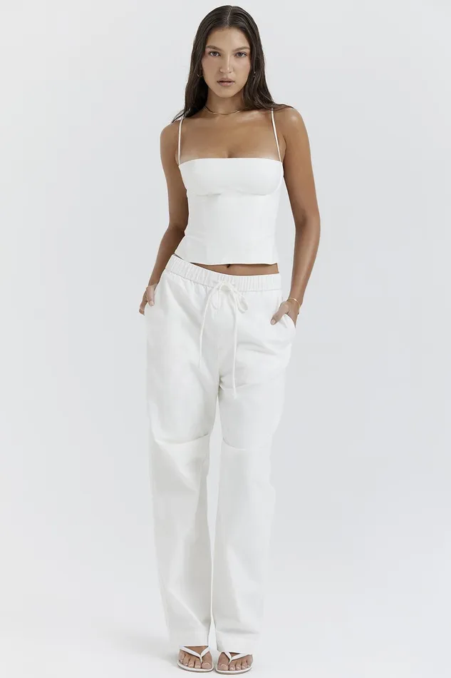 House Of CB AudetteWhite Structured Corset White Women Tops