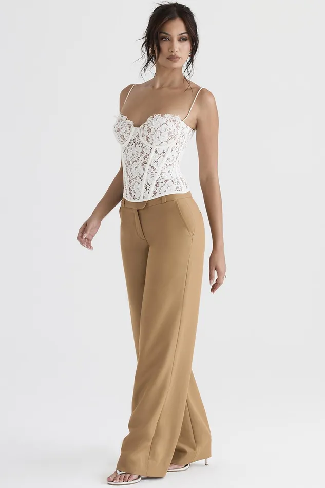 House Of CB CameronCaramel Relaxed Tailored Trousers 8211 SALE Caramel Women Trousers