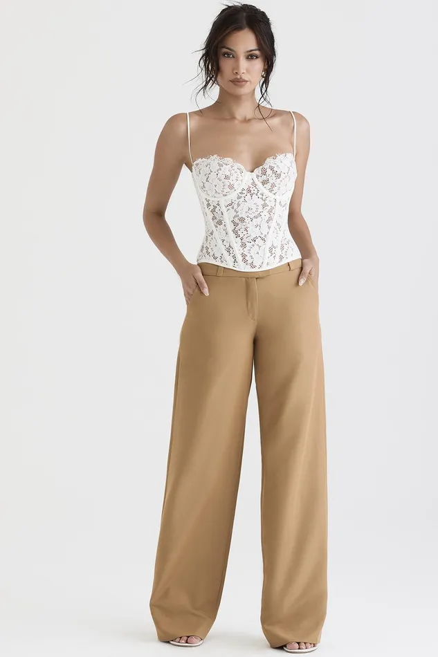 House Of CB CameronCaramel Relaxed Tailored Trousers 8211 SALE Caramel Women Trousers