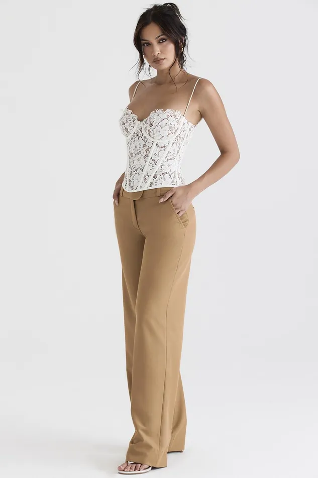 House Of CB CameronCaramel Relaxed Tailored Trousers 8211 SALE Caramel Women Trousers