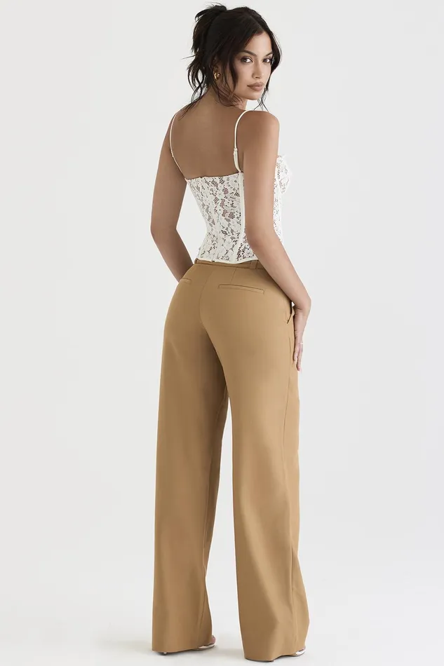 House Of CB CameronCaramel Relaxed Tailored Trousers 8211 SALE Caramel Women Trousers