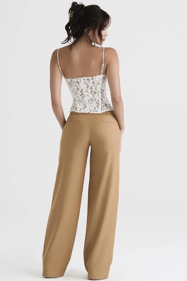 House Of CB CameronCaramel Relaxed Tailored Trousers 8211 SALE Caramel Women Trousers