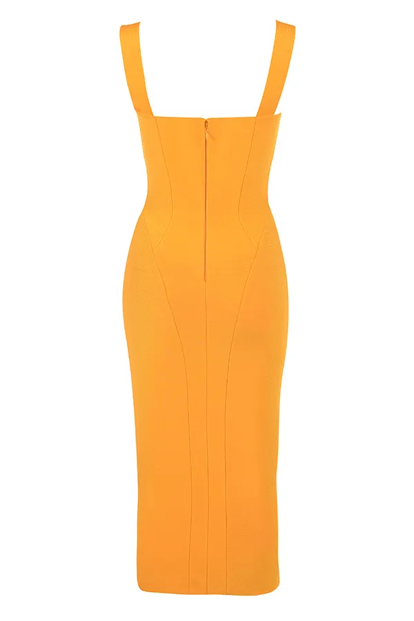 House Of CB CharleneTangerine Bandage Midi Dress 8211 SALE Tangerine Women Bodycon Dresses