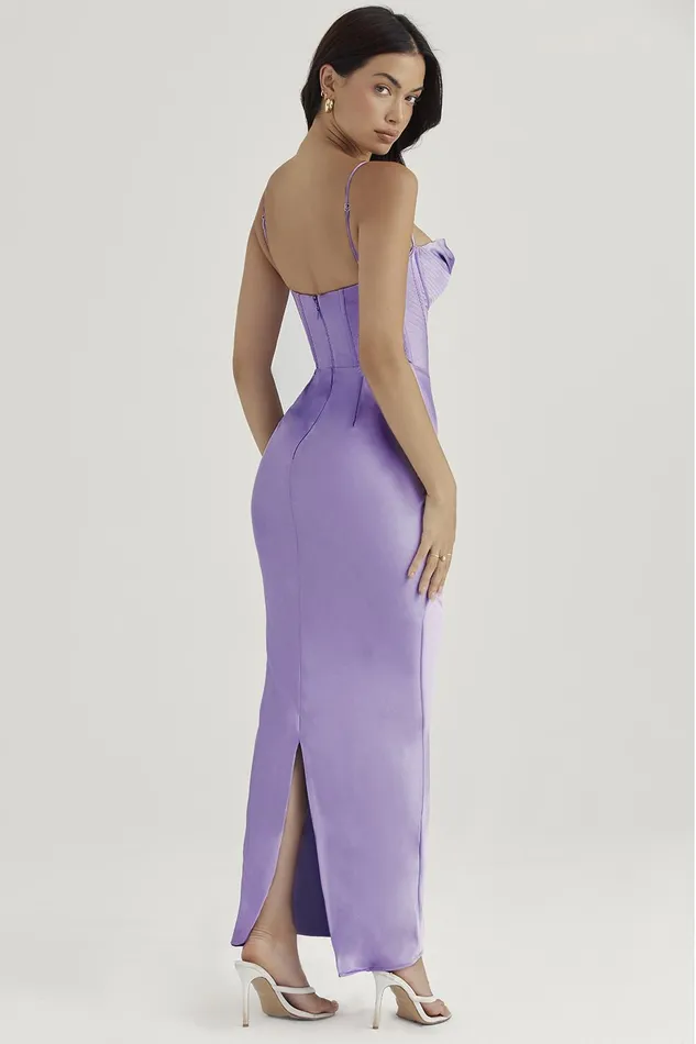 House Of CB CharmaineLavender Corset Maxi Dress 8211 SALE Lavender Women Bodycon Dresses