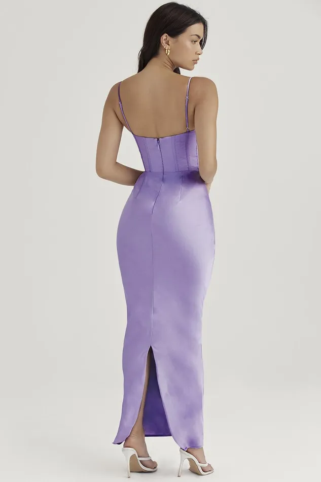 House Of CB CharmaineLavender Corset Maxi Dress 8211 SALE Lavender Women Bodycon Dresses