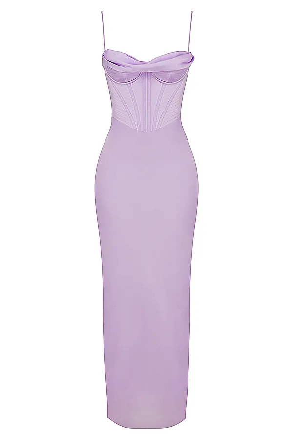 House Of CB CharmaineLavender Corset Maxi Dress 8211 SALE Lavender Women Bodycon Dresses