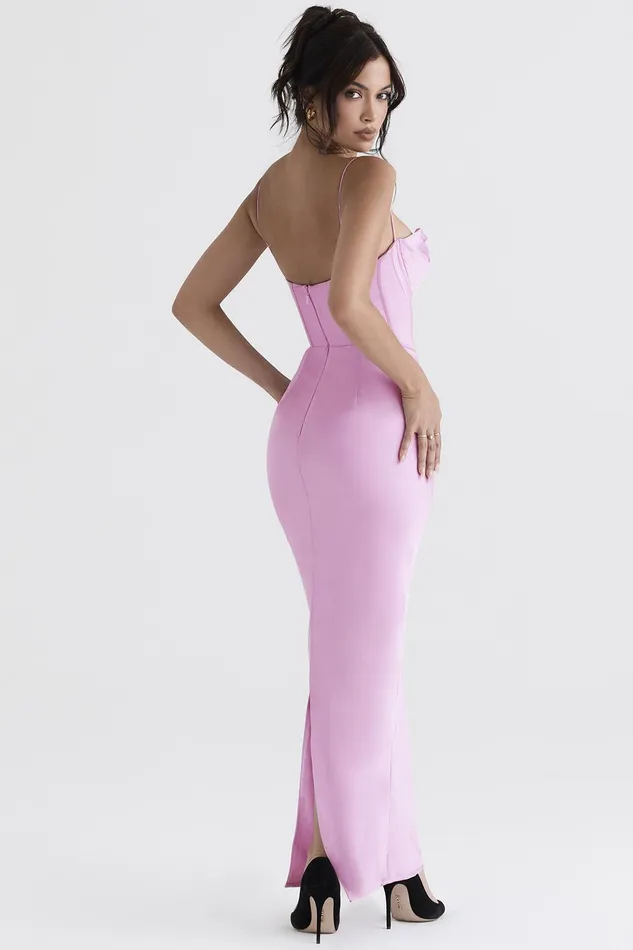 House Of CB CharmainePink Corset Maxi Dress 8211 SALE Pink Women Corset Dresses