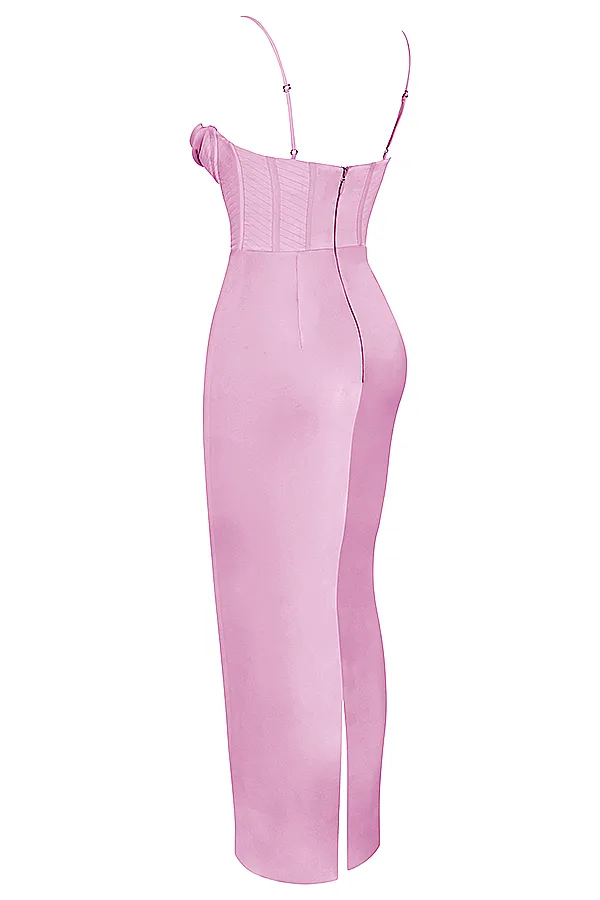 House Of CB CharmainePink Corset Maxi Dress 8211 SALE Pink Women Corset Dresses